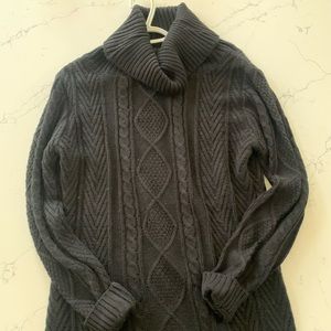 Turtle neck sweater dress